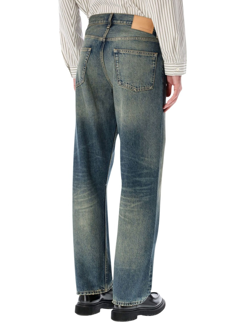 Sunflower Relaxed Fit Blue Jeans With Classic Five-Pocket Design