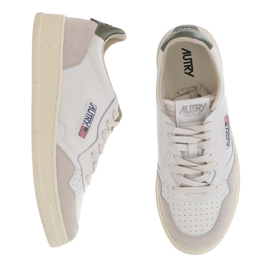 Autry Green Medalist Low Suede Sneakers