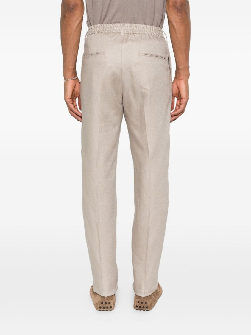 Tagliatore Icoman Light Grey Drawstring Trousers