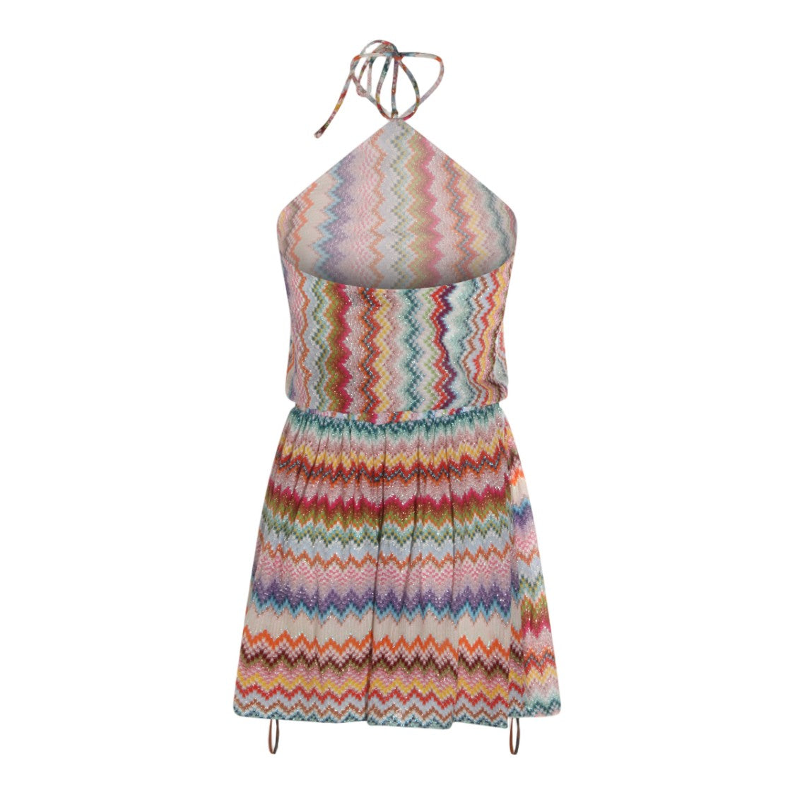 Missoni Zigzag Pattern Halter Mini Dress