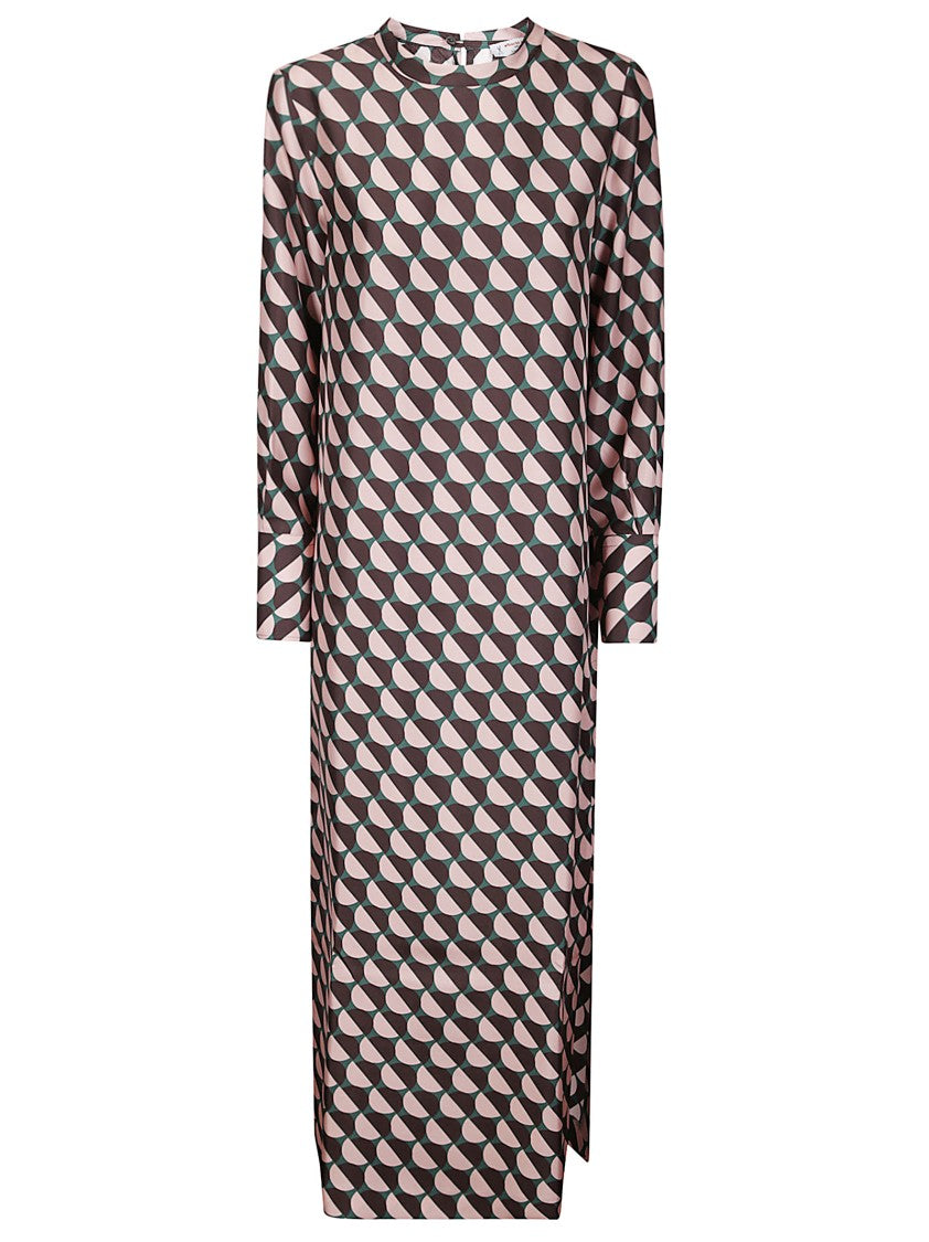 Alberto Biani Maxi Dress With High Collar