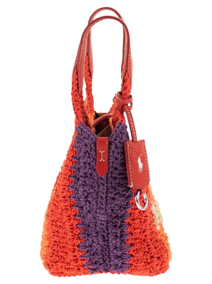 Polo Ralph Lauren Small Crocheted Polo Play Tote Bag