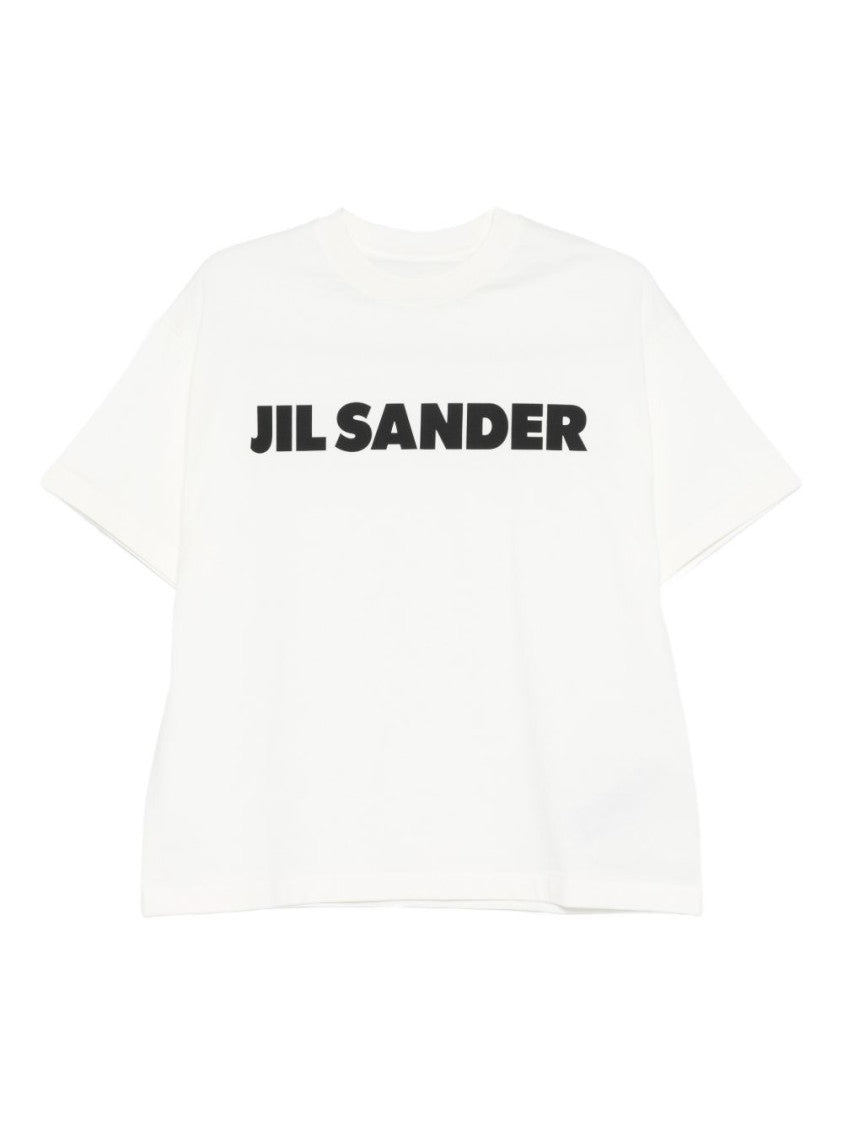 Jil Sander White Crew Neck Cotton T-Shirt