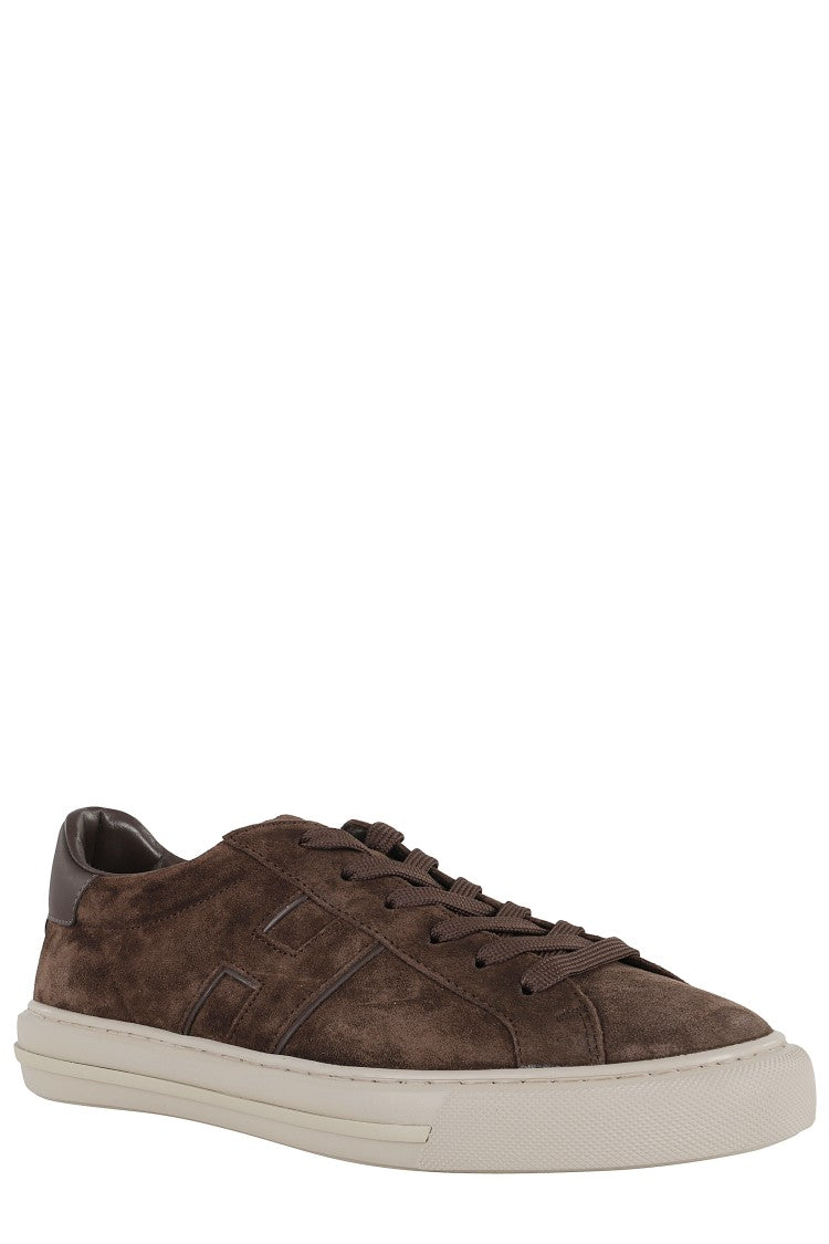 Hogan H691 Lace-Up Sneakers With Suede Upper