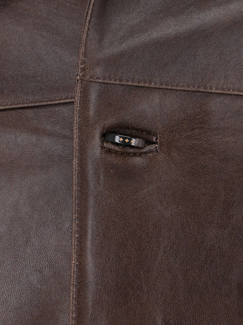 Tonywack Structured Brown Jacket With Refined Finish