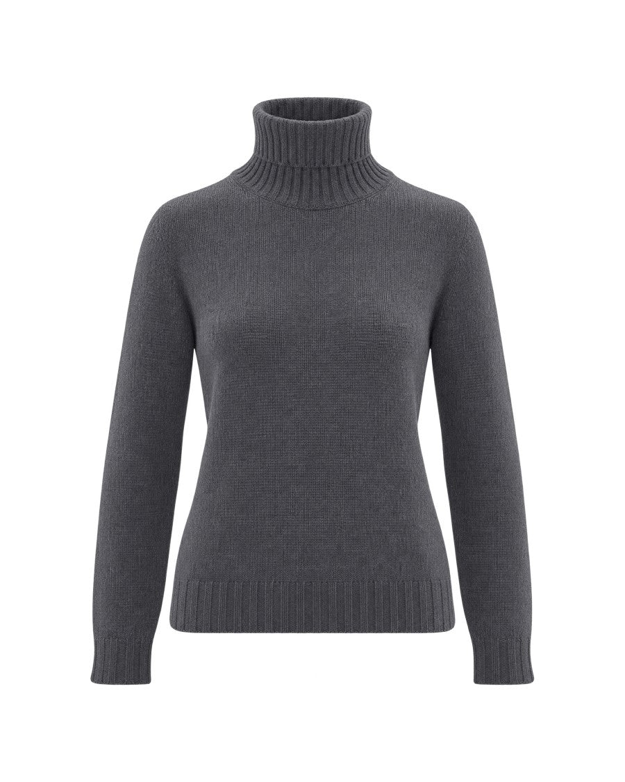 Fabiana Filippi Grey Cashmere Turtleneck Sweater