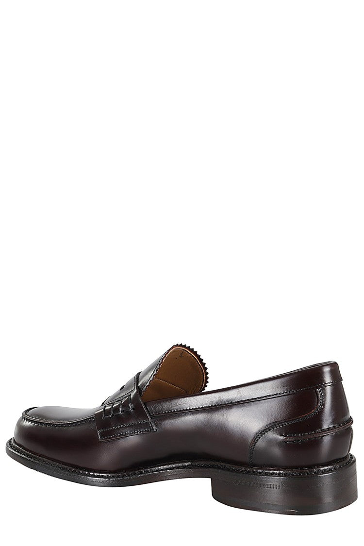 John Spencer Almond Toe Brown Leather Loafers