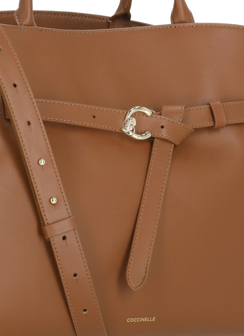 Coccinelle Coccinelle Large Leather Shoulder Bag With Structured Silhouette