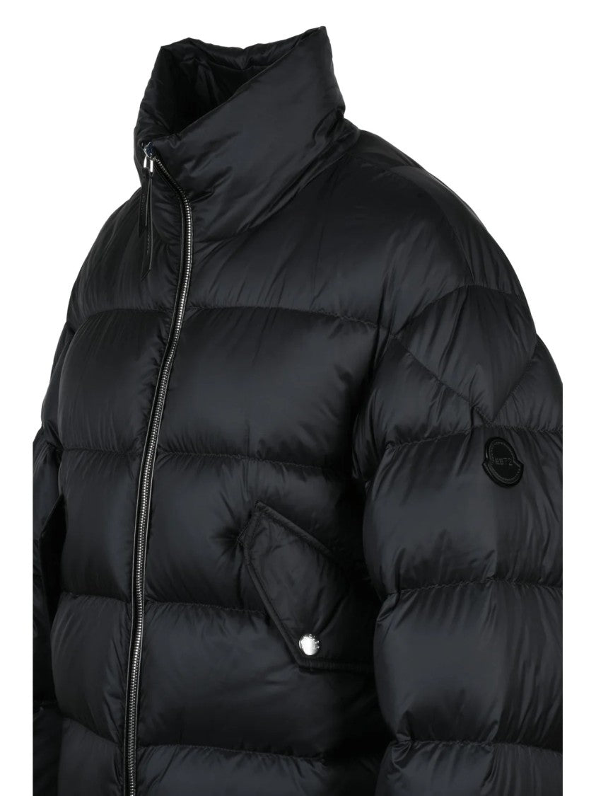 Moncler X E.Enninful Black Cropped Quilted Polyester Down Jacket
