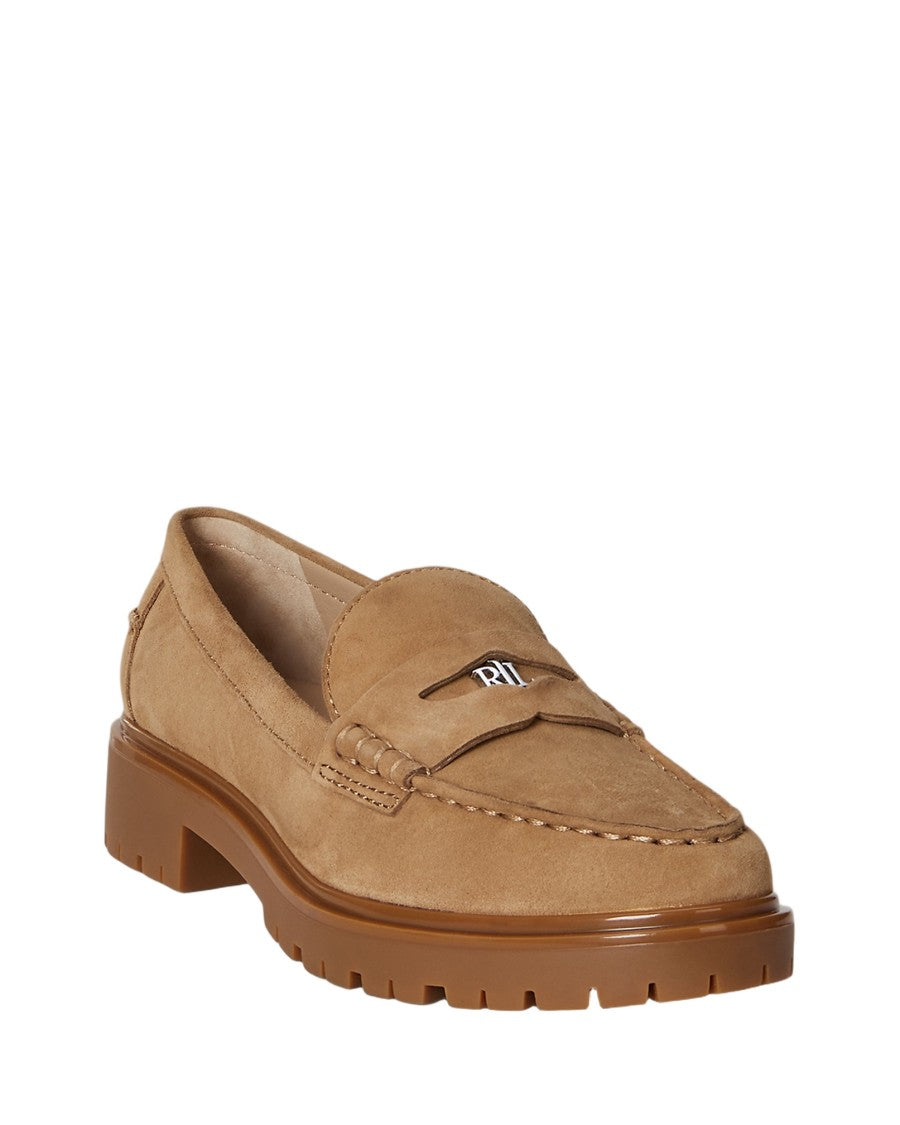 Lauren Ralph Lauren Camel Brown Marli Flats Loafer