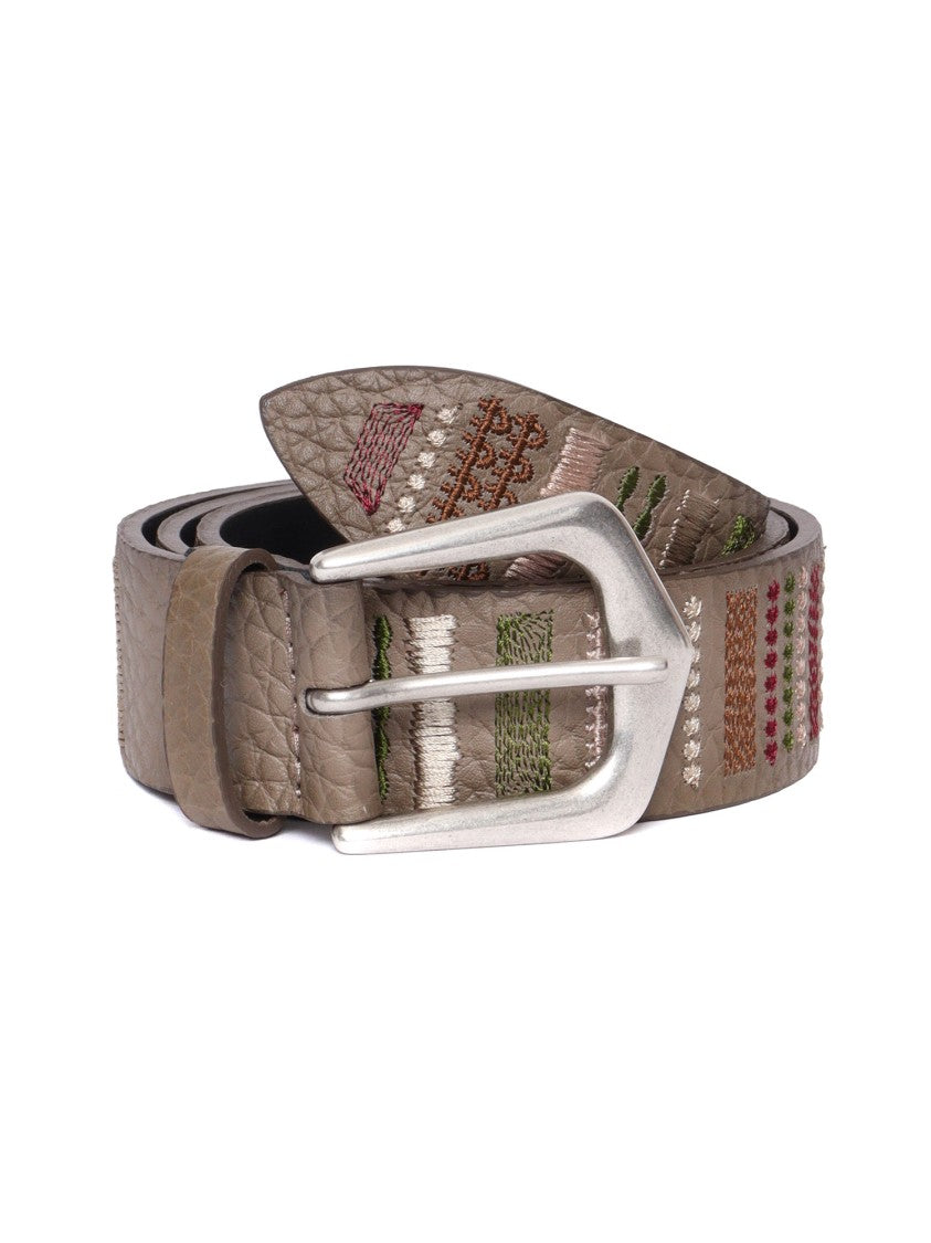 Claudio Orciani Smooth Finish Leather Belt With Classic Rectangular Buckle
