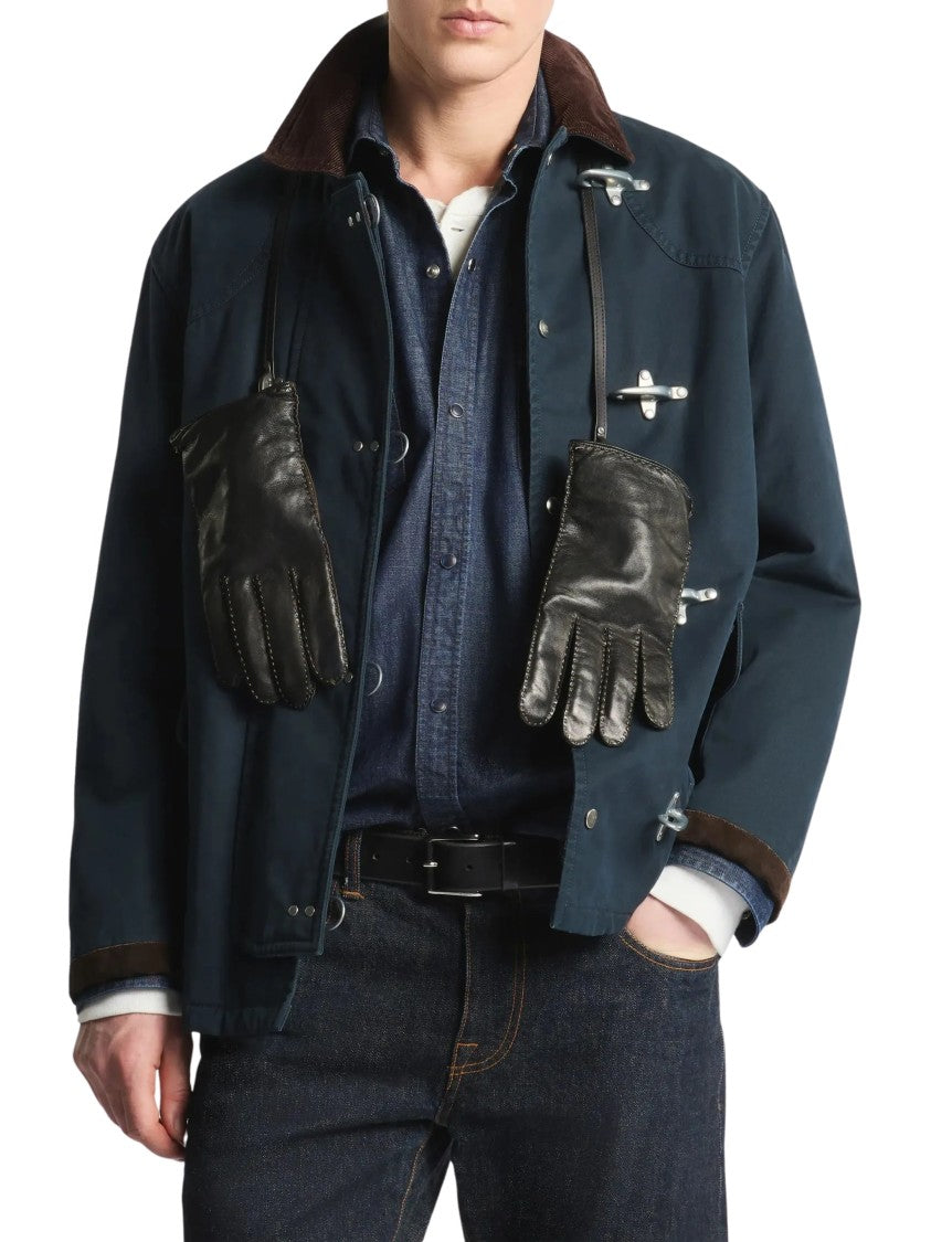 Fay Deep Blue Corduroy Collar Jacket