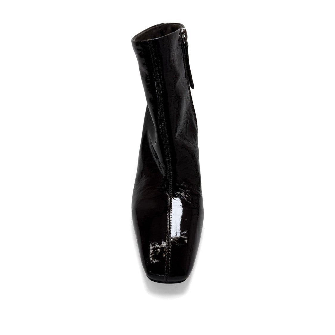 Sergio Moretti Brown Pointed Toe Mid-Height Side Zipper Patent Leather Boots