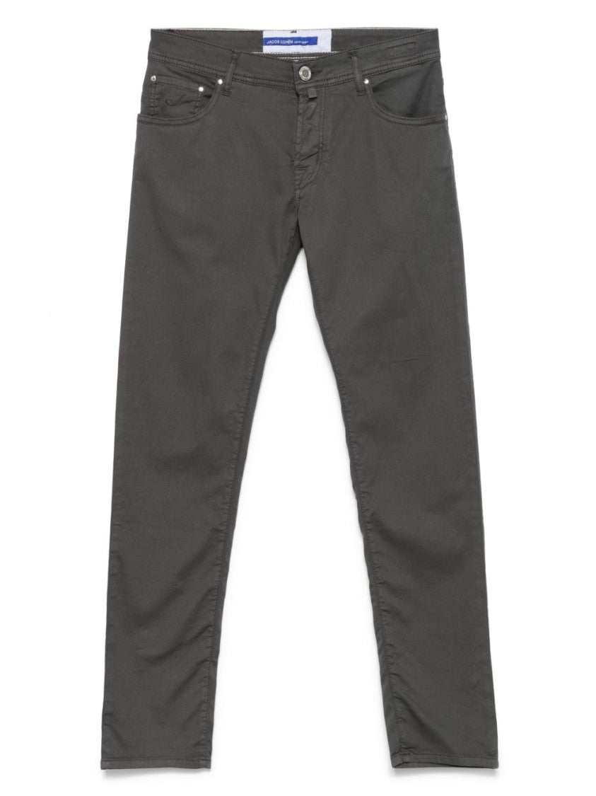 Jacob Cohen Tailored Charcoal Grey Jeans With Classic Five-Pocket Design
