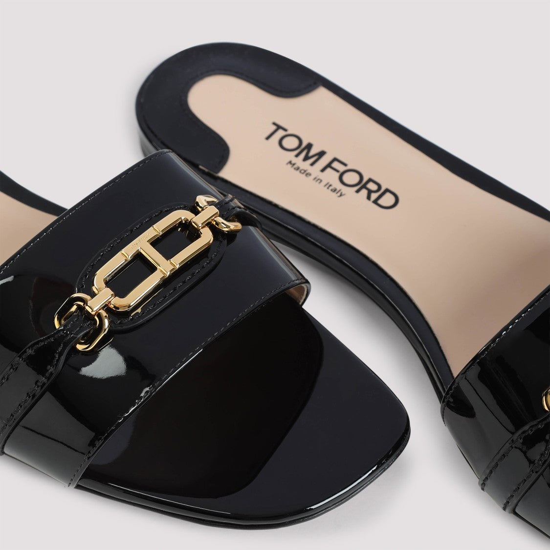 Tom Ford Black Calf Leather Sandals