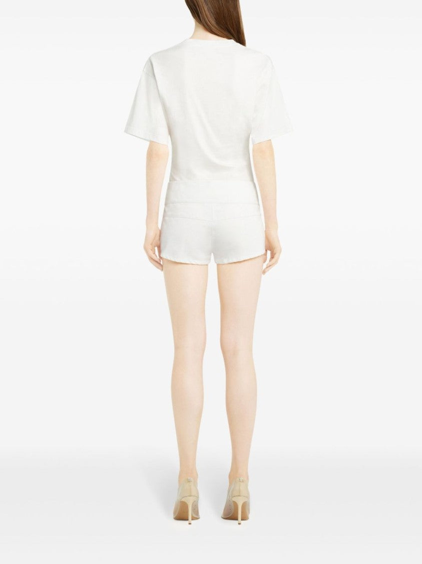 Courrèges White Top With Embossed Logo Detail