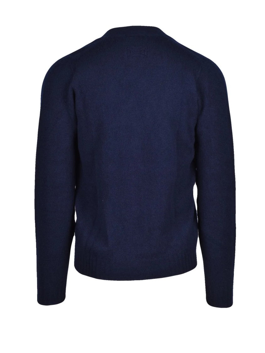 Drumohr Multicolor V-Neck Wool Cardigan