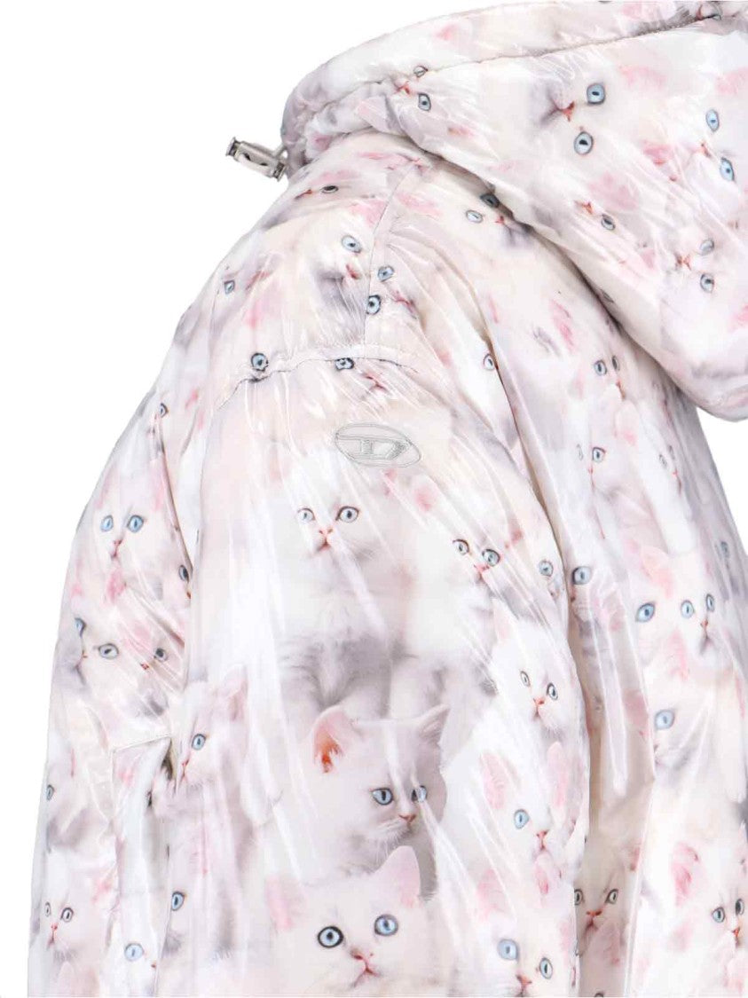 Diesel "W-Inner-R1" Short Down Jacket – Multicolor