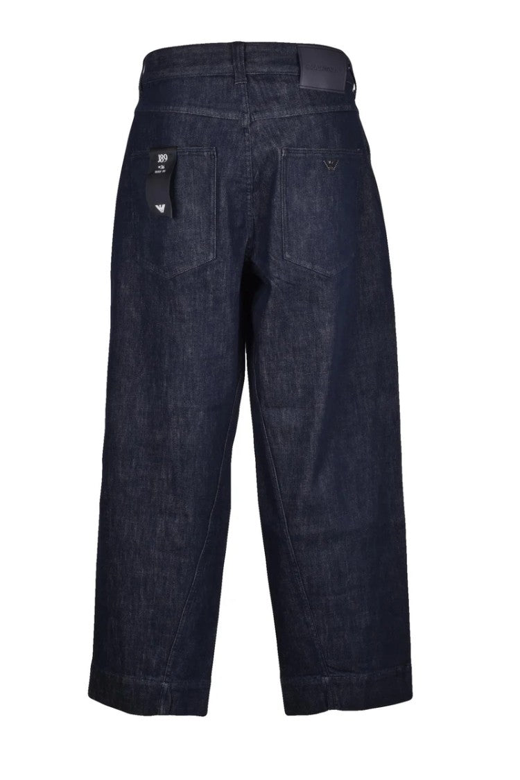 Emporio Armani Tapered Leg Chino Jeans - Blue