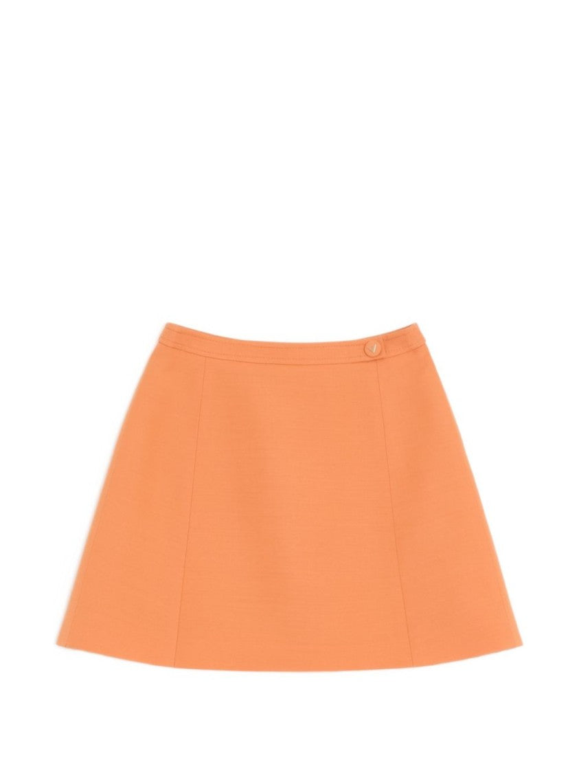 Valentino Garavani Crepe Couture Heart Jewel Skirt