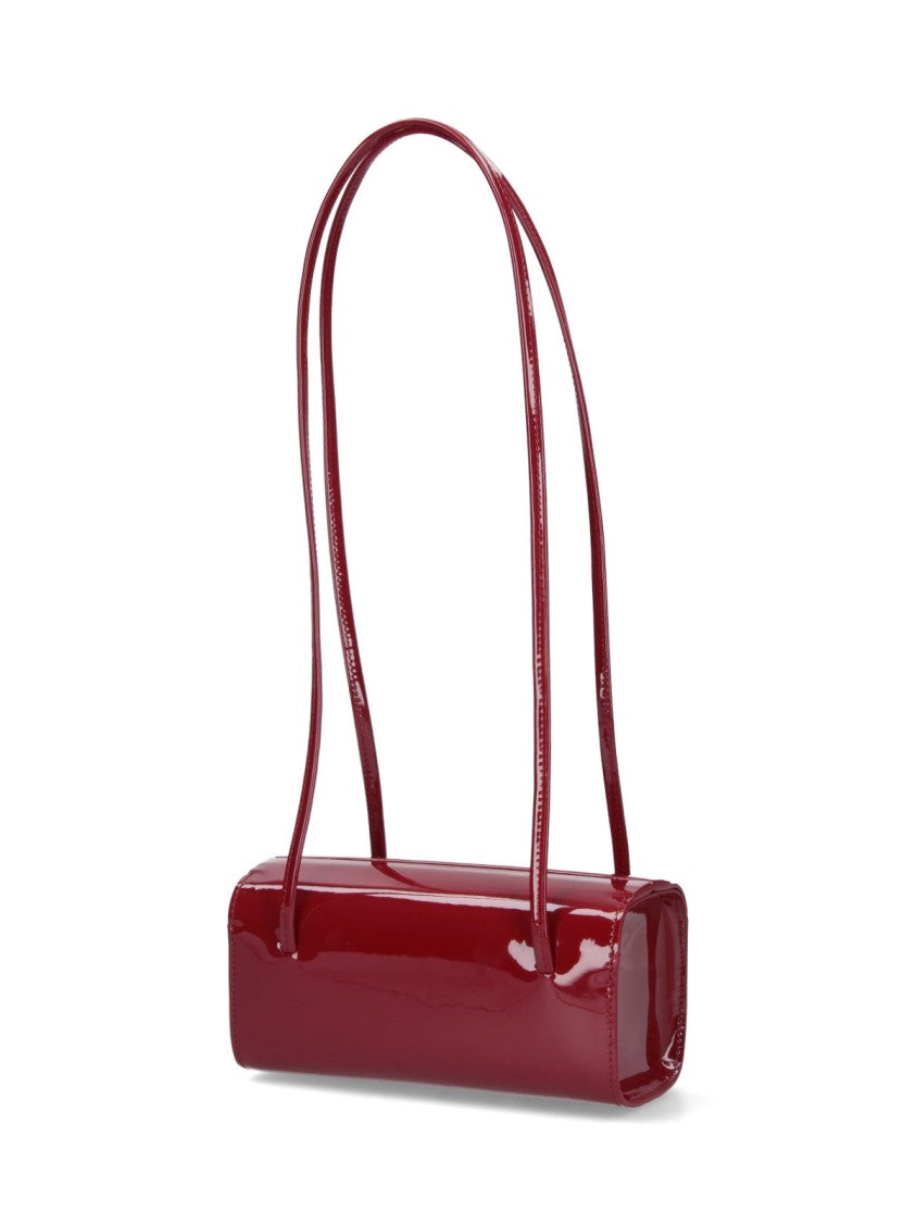 Fane Red Mie Brushed Leather Shoulder Bag