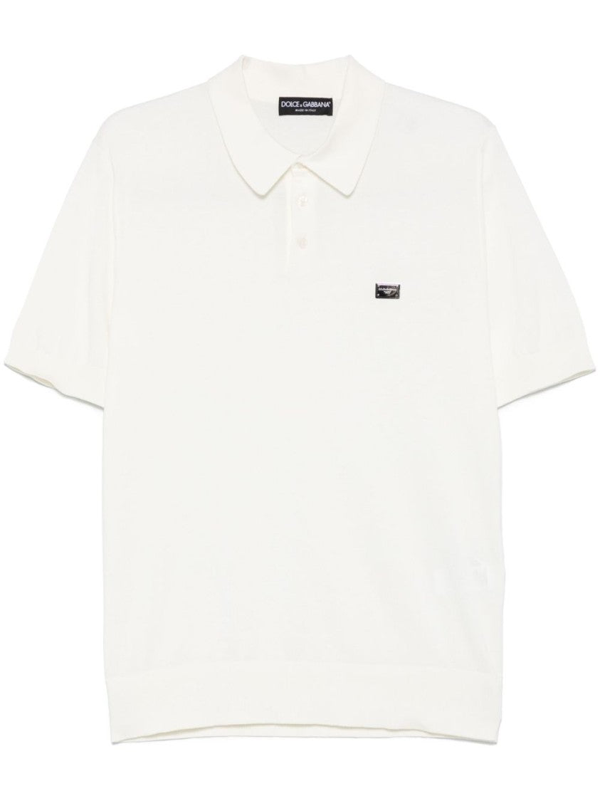 Dolce & Gabbana Classic White Polo With Textured Fabric