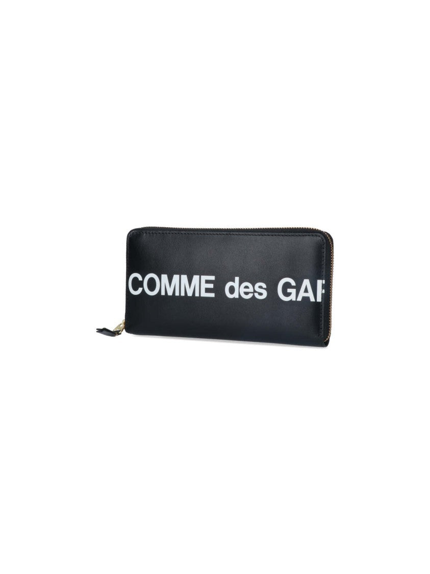 Comme Des Garçons Black Logo Leather Wallet