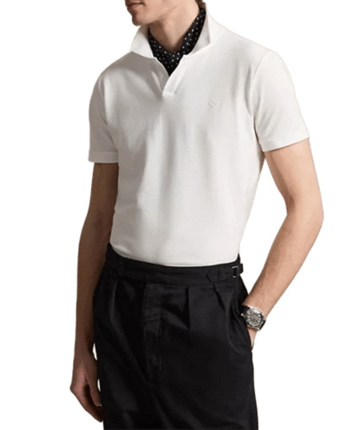 Polo Ralph Lauren Fitted White Polo With Johnny Collar