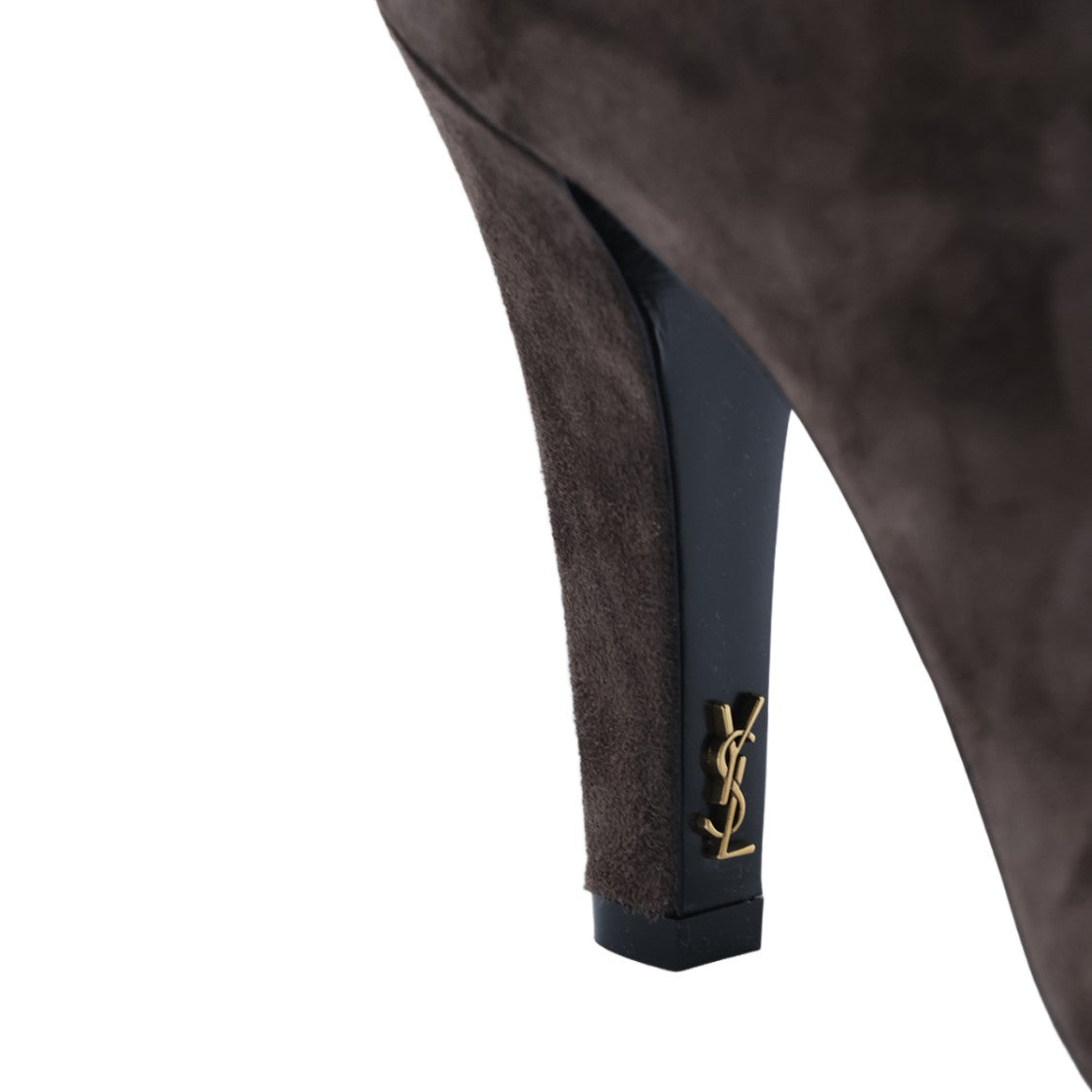 Saint Laurent Pointed-Toe Tapered Heel Zipper Suede Boots