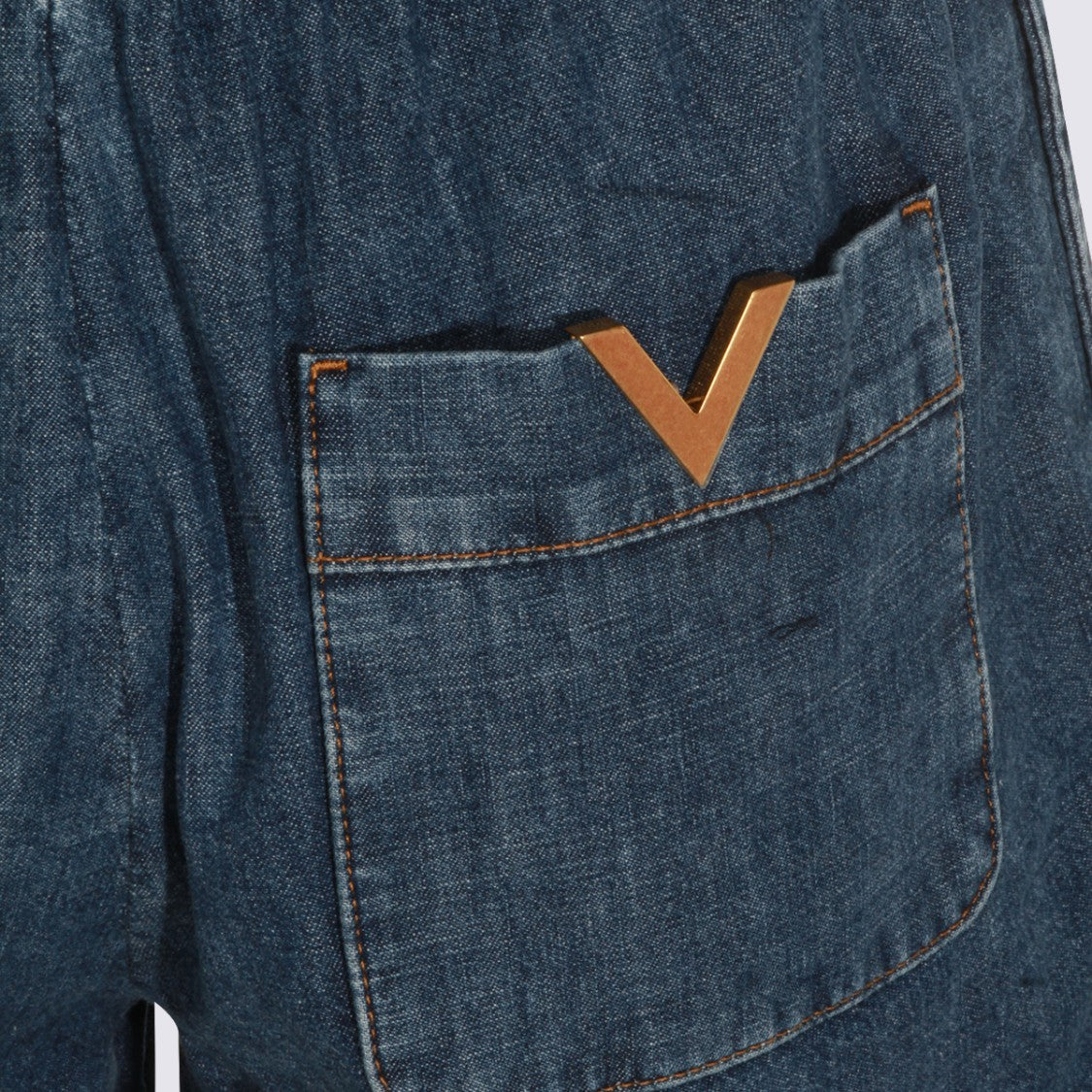 Valentino Denim Shorts With Relaxed Fit