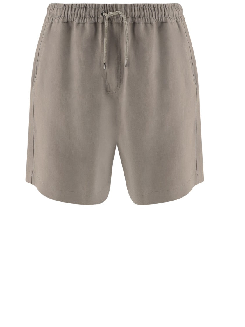 Giorgio Armani Linen Drawstring Shorts With Minimalist Design