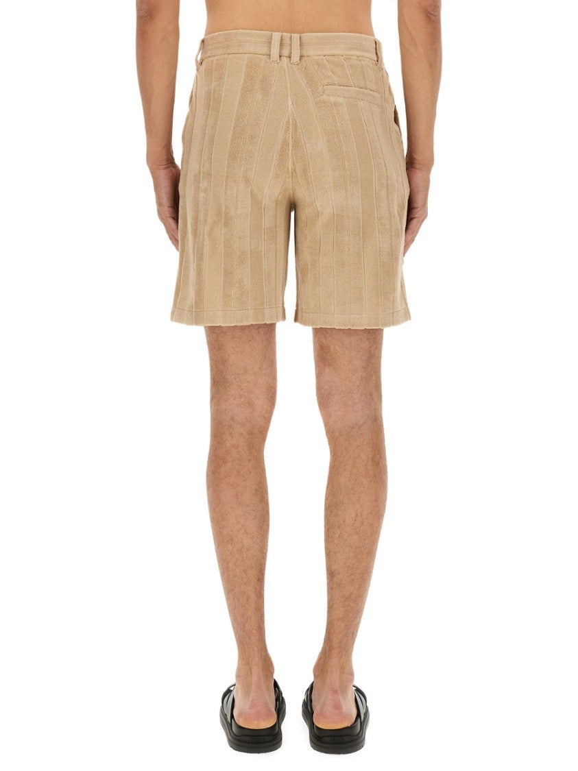 Fendi Textured Cotton Sea Boxer Shorts With Classic Waistband