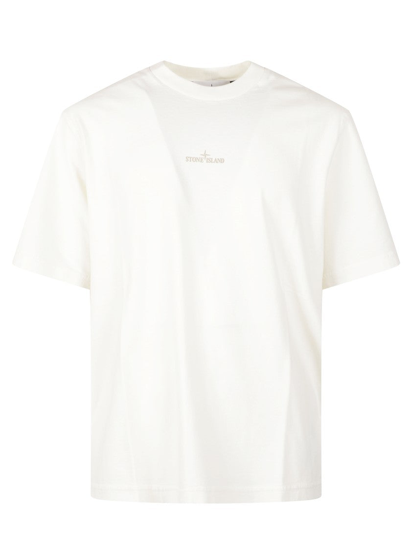 Stone Island Ivory Short-Sleeved T-Shirt