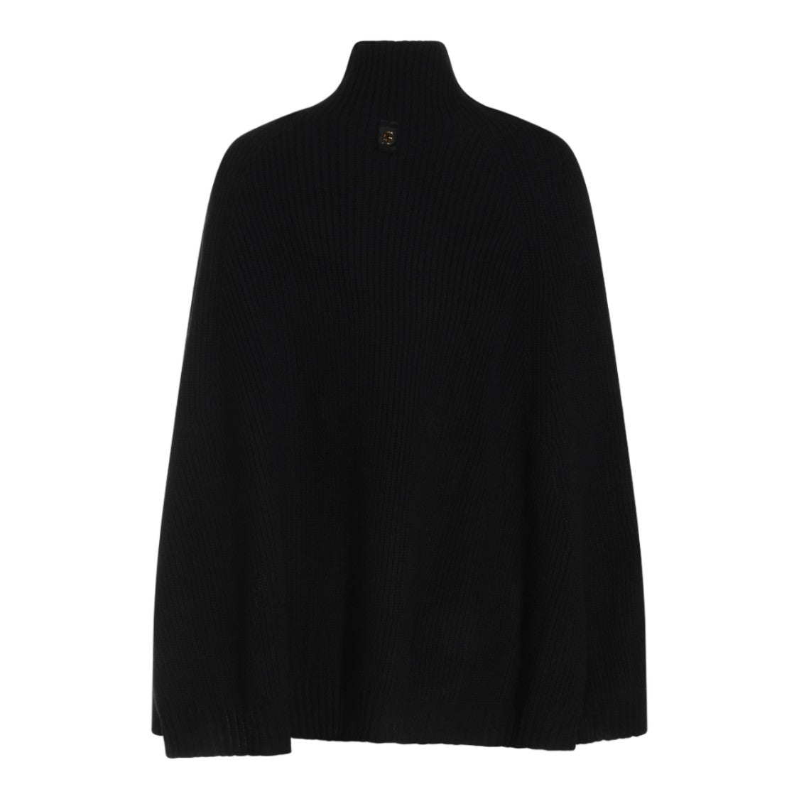 Alberta Ferretti Ribbed Knit Sweater With Asymmetrical Closure