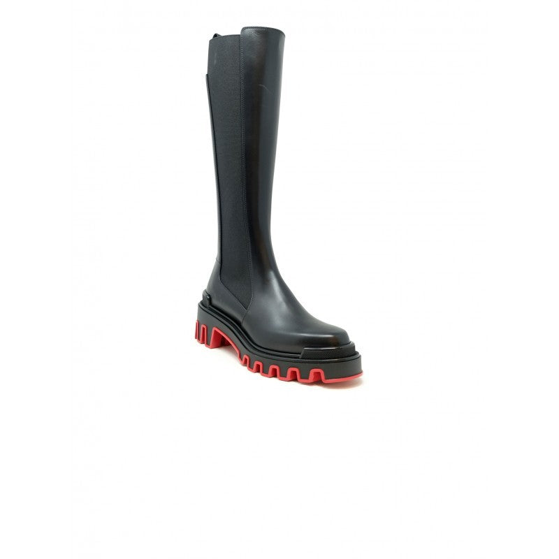 Christian Louboutin Black Calf Leather Marchacroche Dune Botta Boots