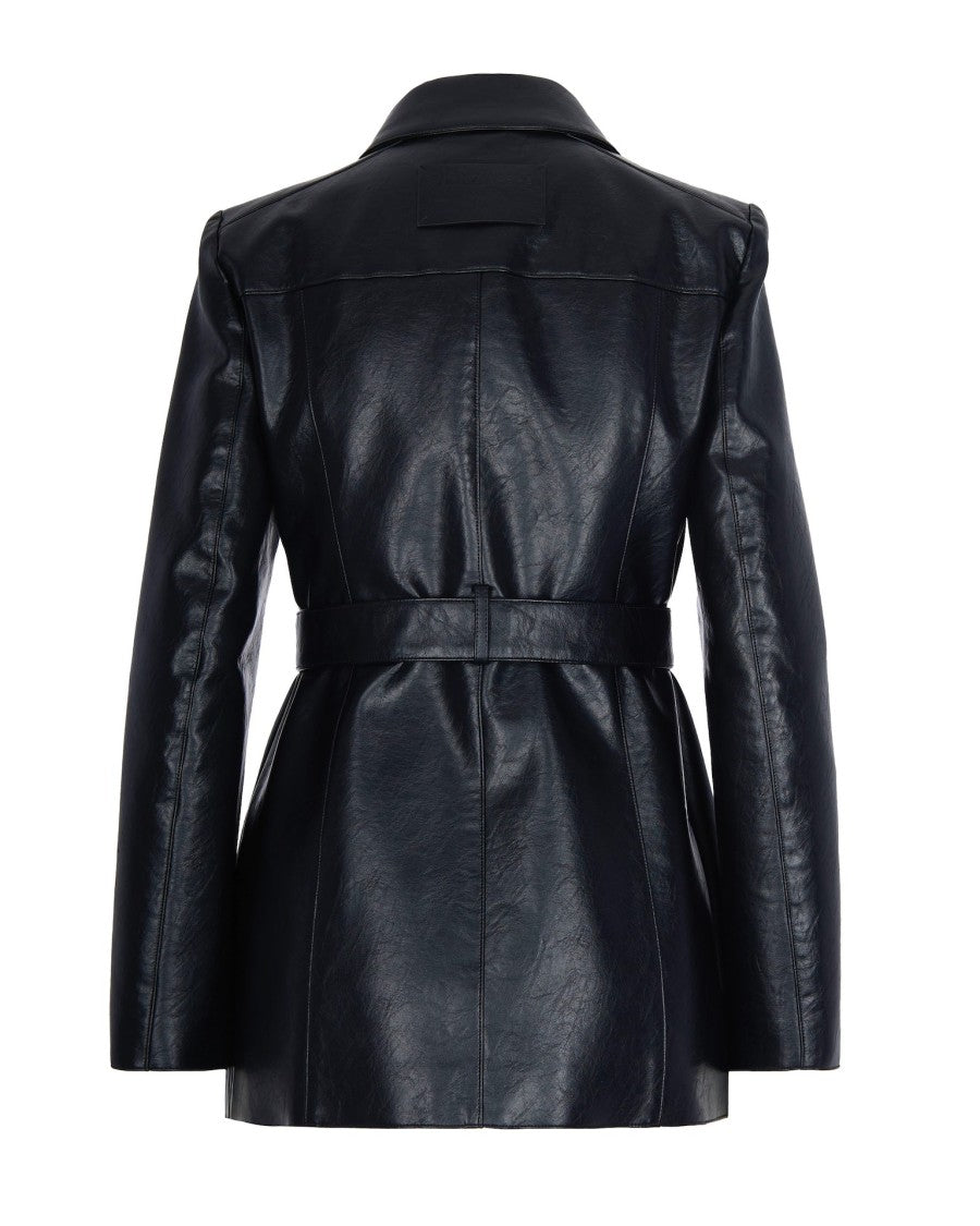 Patrizia Pepe Jacket With Black Coated Fabric Belt