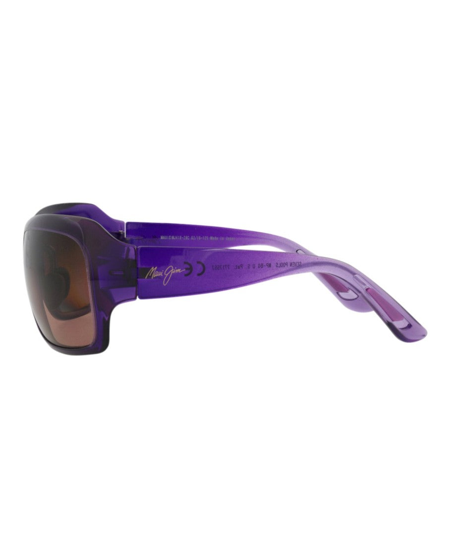 Maui Jim Shield-Frame Injected Sunglasses