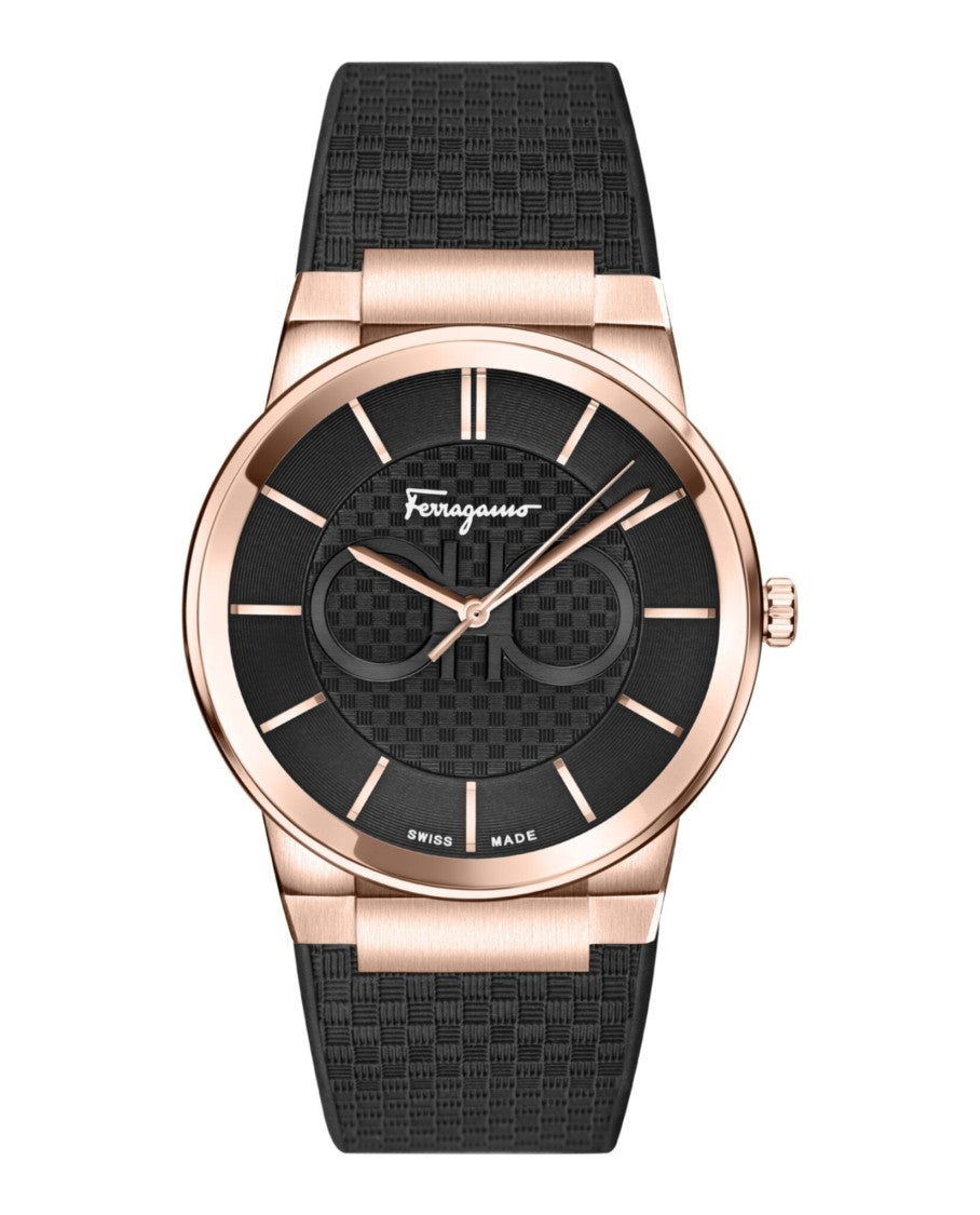 Ferragamo Sapphire Silicone Watch