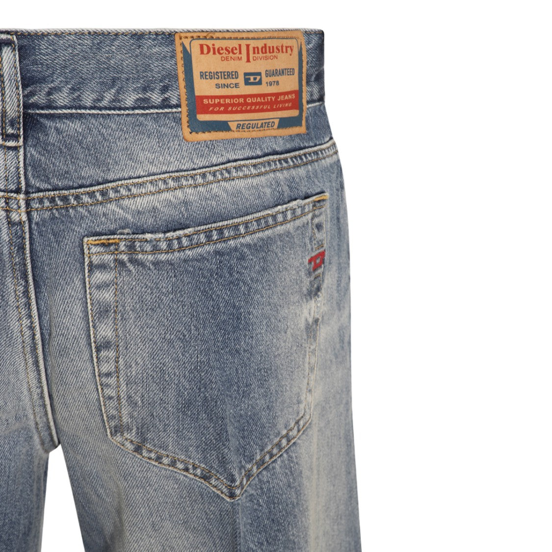 Diesel Straight-Leg Denim Jeans With Subtle Fading