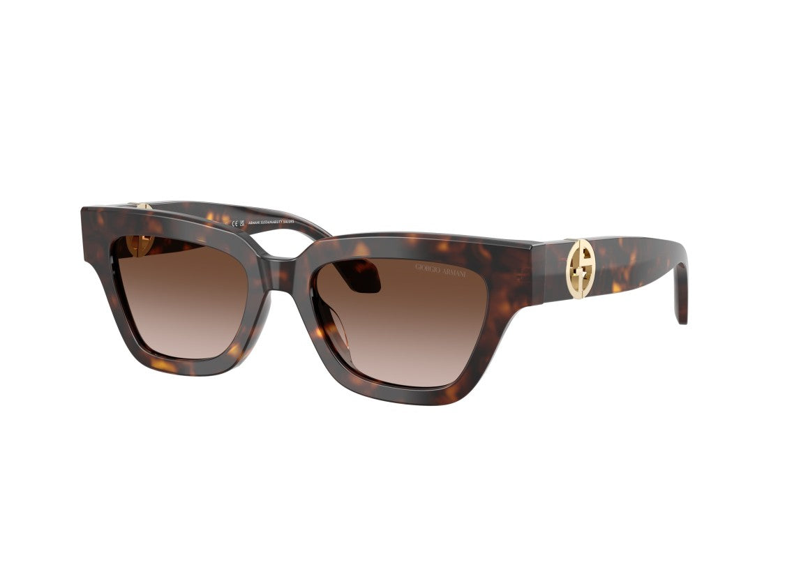 Giorgio Armani Gold 0Ar8246u Tortoiseshell Oversized Square Sunglasses