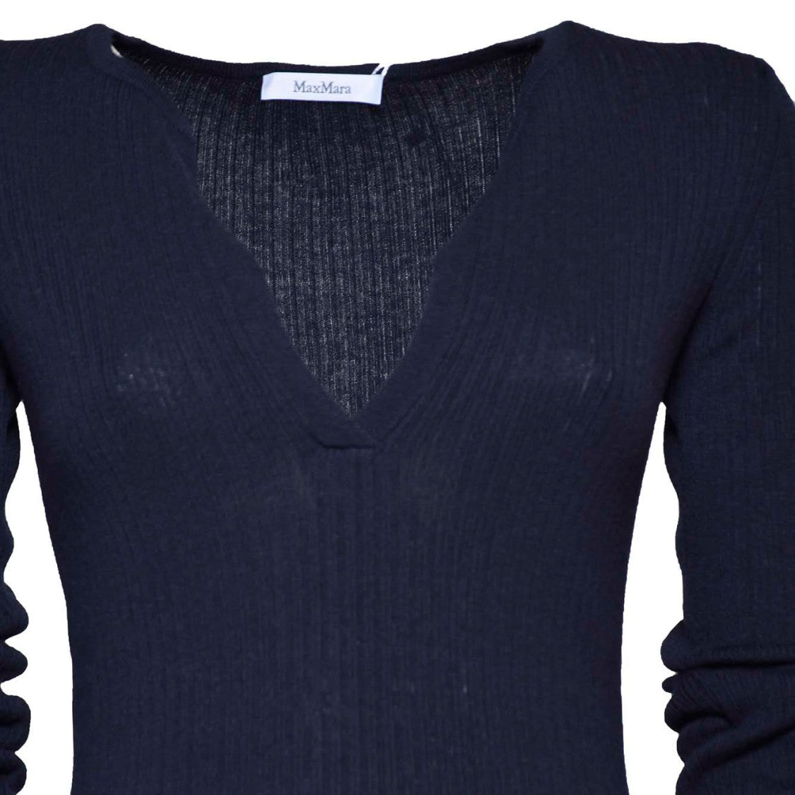 Max Mara Urlo Silk Knit Sweater In Blue