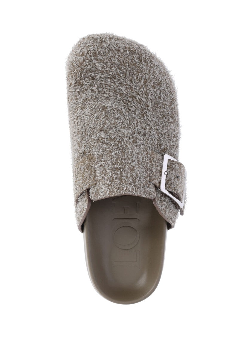 Loewe "Ease Buckle" Mules Green