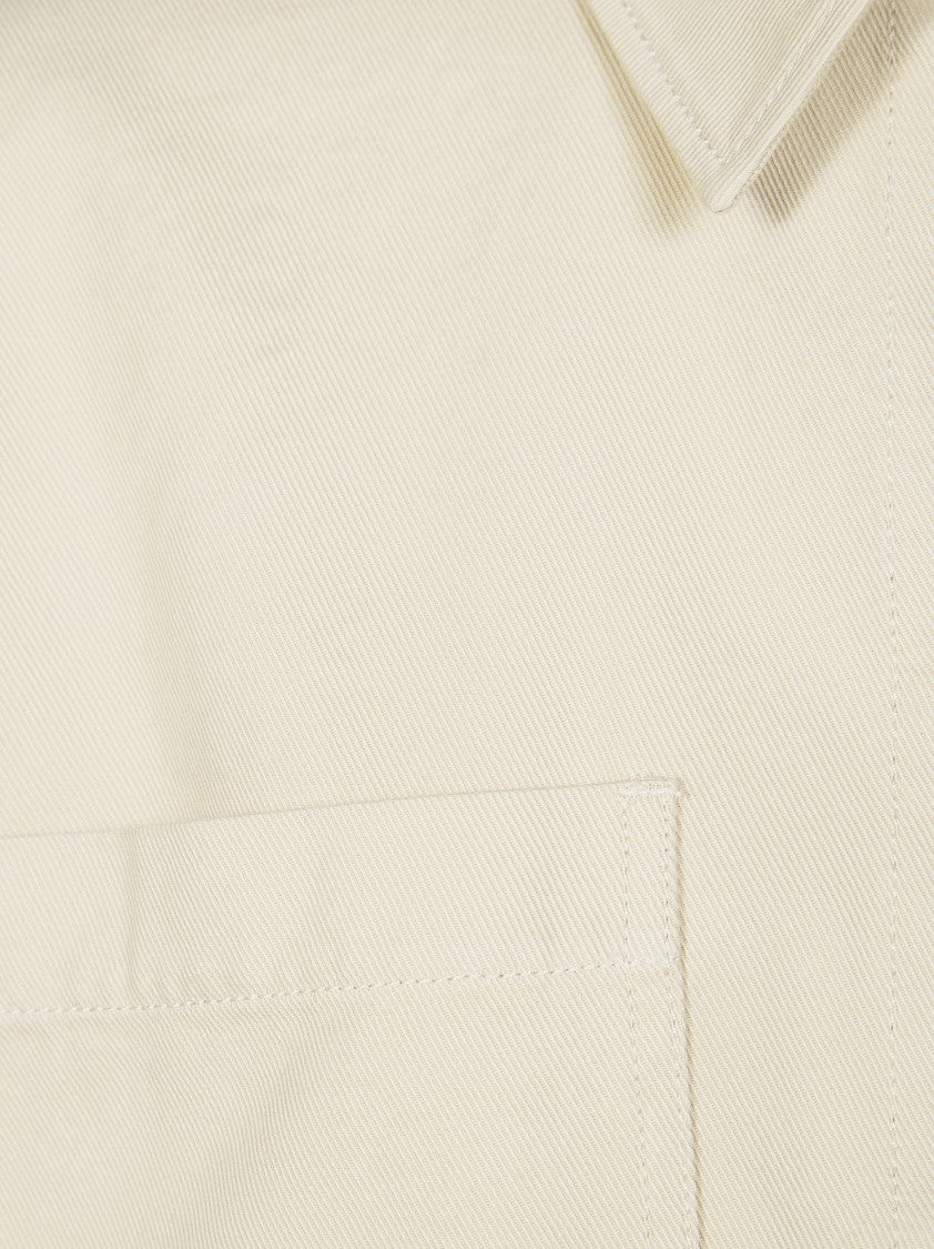 Max Mara Radente Boxy Cropped Cotton Shirt