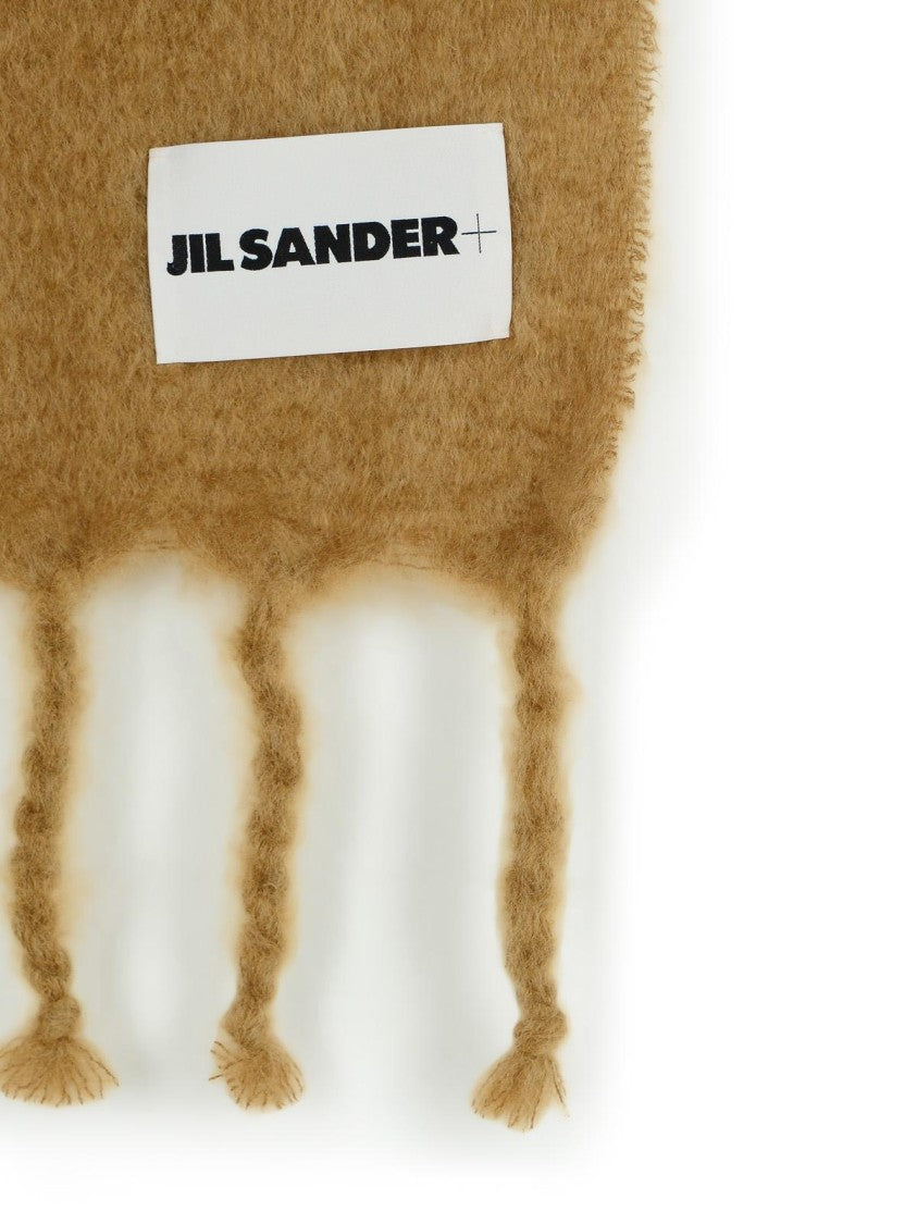 Jil Sander Beige Mohair Blend Scarf