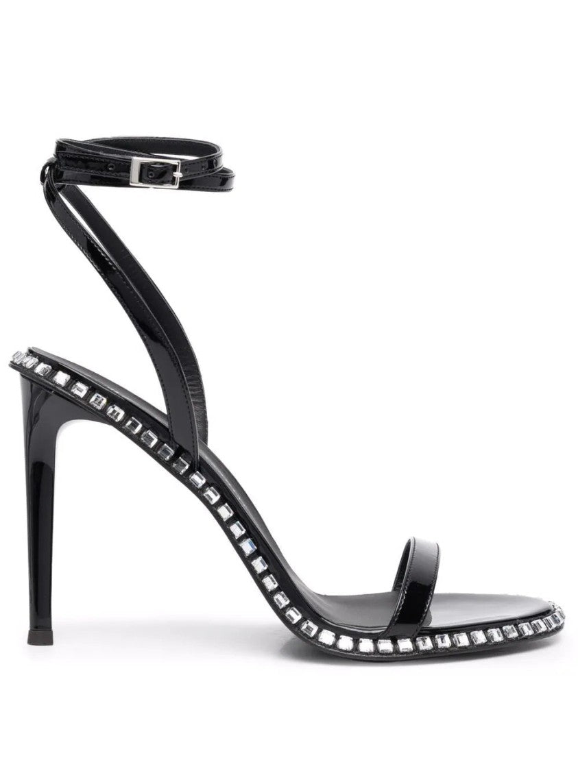 Giuseppe Zanotti Glossy High-Heeled Sandals With Embellished Sole