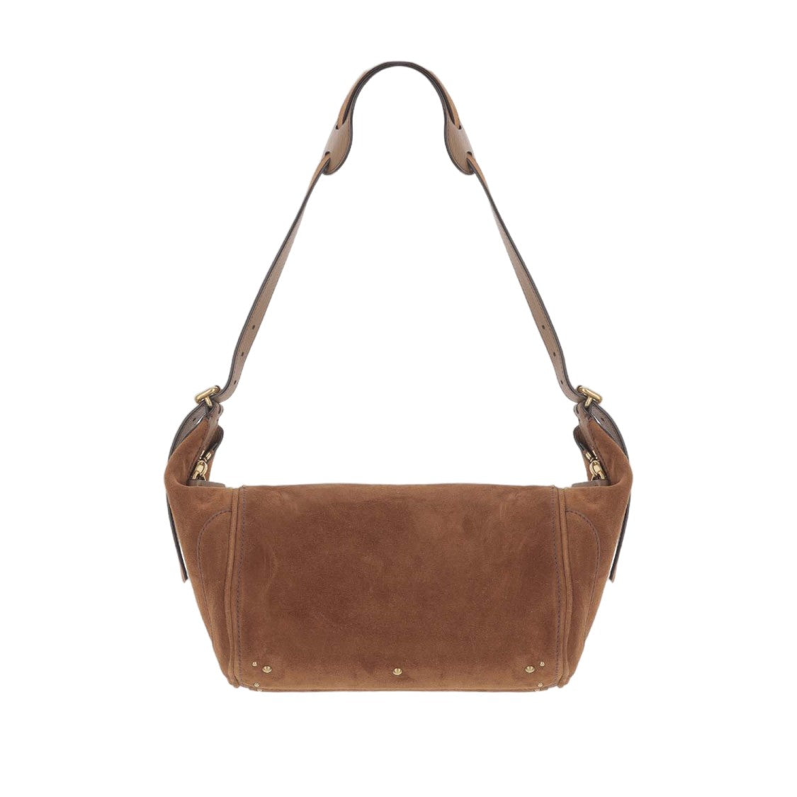 Chloé Brown Suede Bag With Adjustable Strap And Gold-Tone Hardware