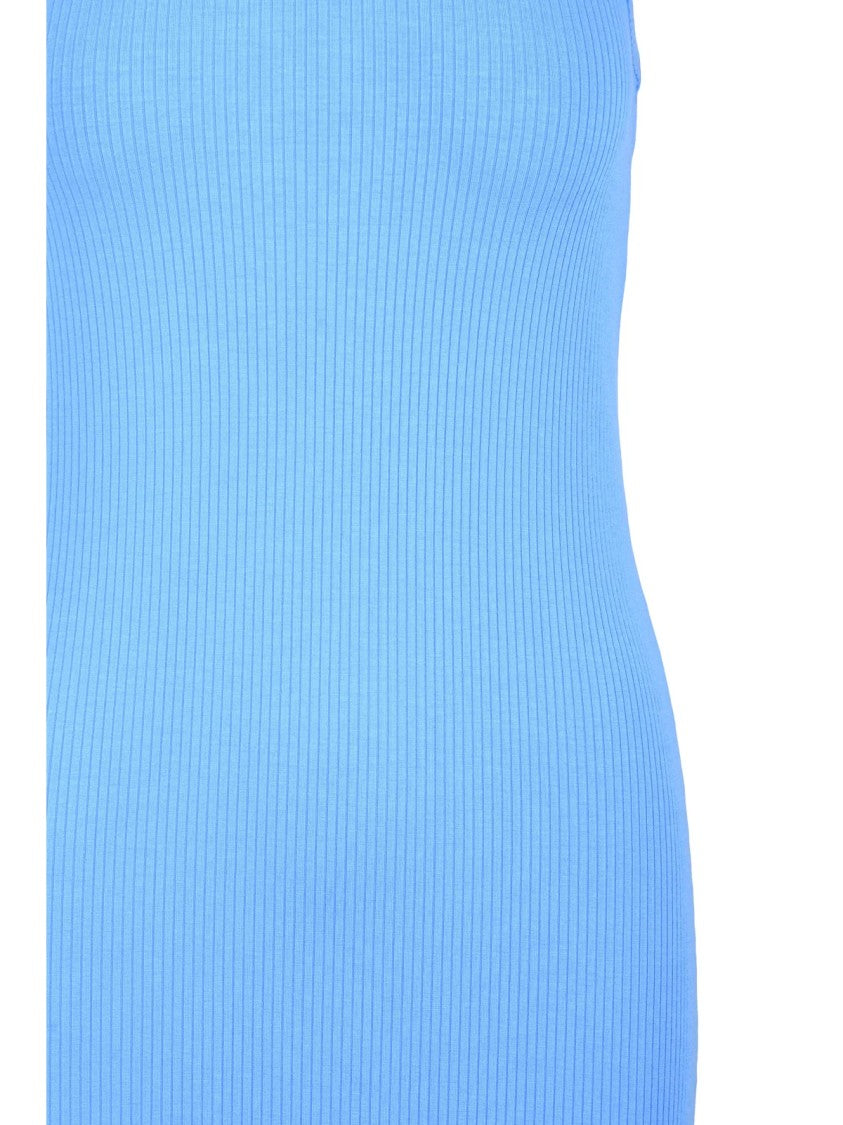 Tommy Hilfiger Sleeveless Long Ribbed Dress In Soft Viscose Blend