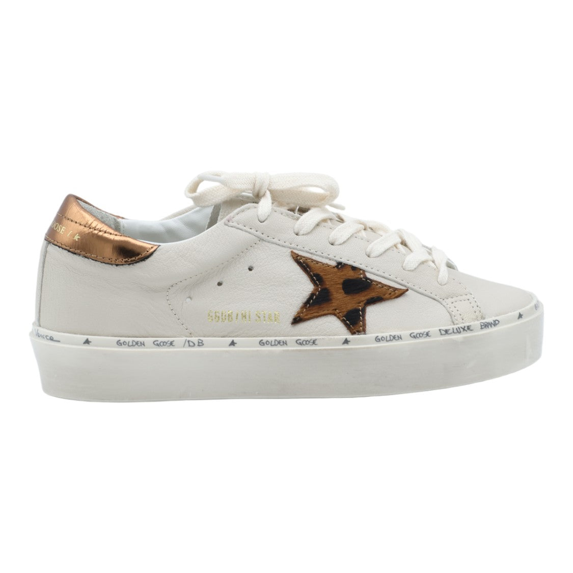 Golden Goose Low-Top Sneakers With Leopard Print Star