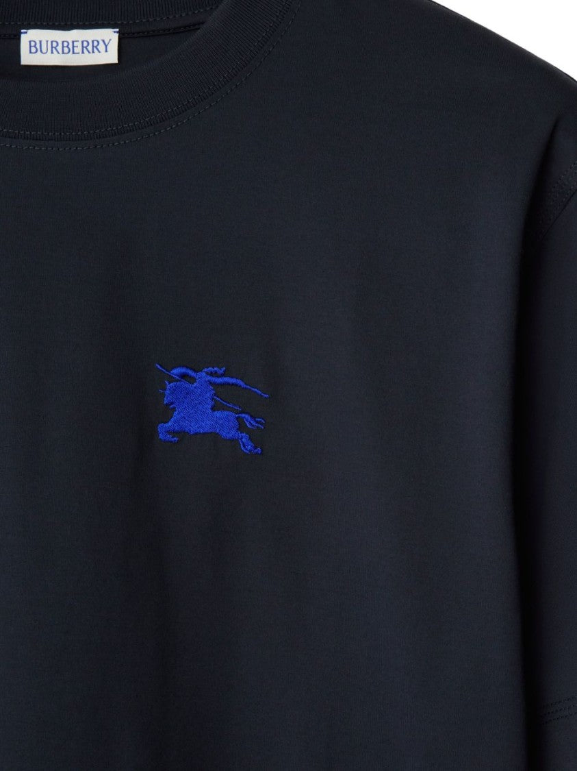 Burberry Navy Blue Cotton Jersey T-Shirt