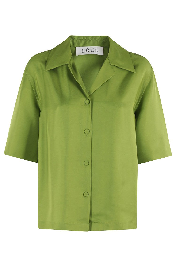 Róhe Seta Silk Pointed Collar Shirt